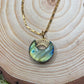 Labradorite Moon Pendant